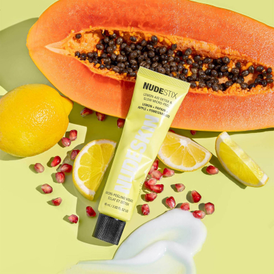 Пилинг-скатка для лица с эффектом микро-пилинга NUDESTIX Nudeskin Lemon-Aid Detox and Glow Micro-Peel 60 ml
