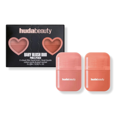 Набор мини-румян Huda Beauty Baby Blush Duo (Cotton Candy, Peach Sorbet)