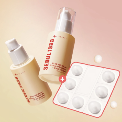 Омолаживающий набор для лица K-Secret Seoul 1988 Retinal Serum Duo with 100% Collagen Ball