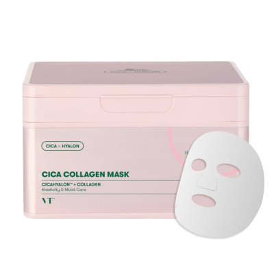 Зміцнювальні та заспокійливі маски для обличчя VT Cosmetics Cica Collagen Mask (30шт) 320 g