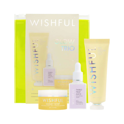 Різдвяний лімітований набір для догляду за шкірою обличчя Huda Beauty Wishful Glow Trio Gift Set