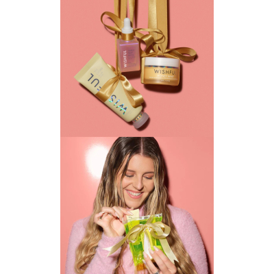 Різдвяний лімітований набір для догляду за шкірою обличчя Huda Beauty Wishful Glow Trio Gift Set