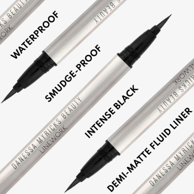 Водостойкая подводка для век Danessa Myricks Linework Paintbrush Fluid Eyeliner Onyx 1 ml