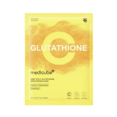 Тканинна маска для освітлення шкіри Medicube Deep Vita C Glutathione Brightening Mask (27ml)