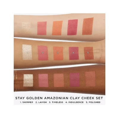 Набор румян и хайлайтера Tarte Stay Golden Amazonian Clay Cheek Set 5х1.5 g Mini