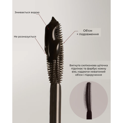 Термотуш для вій Persona Cosmetics Volumizing Tubing Mascara (Black) 8 ml