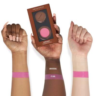 Кремові румʼяна для губ і щік Danessa Myricks Yummy Skin Blurring Balm Powder Flushed (It Girl) 6 g (без коробочки, з набору)