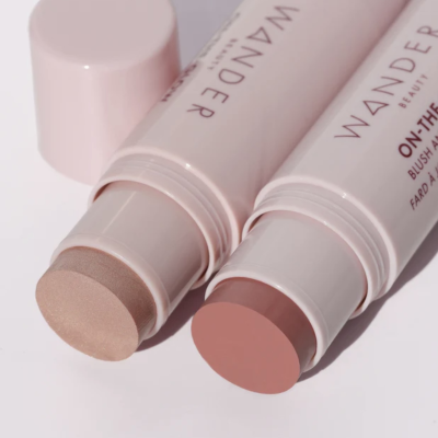 Кремовые румяна и хайлайтер в стике Wander Beauty On-the-Glow Blush & Illuminator (Dusk, Nude Glow)  5.5+6 g