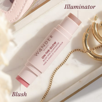 Кремовые румяна и хайлайтер в стике Wander Beauty On-the-Glow Blush & Illuminator (Dusk, Nude Glow)  5.5+6 g