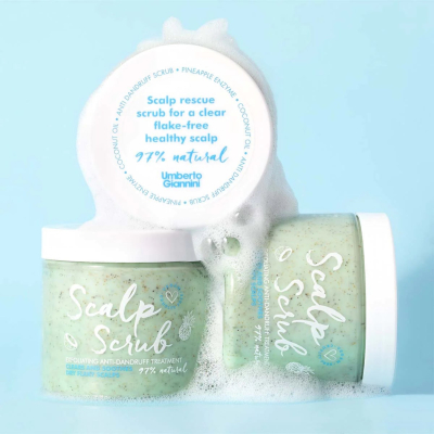 Відлущуючий скраб для шкіри голови проти лупи Umberto Giannini Scalp Scrub Exfoliating Anti-Dandruff Treatment 200 ml (без коробочки, з набору)