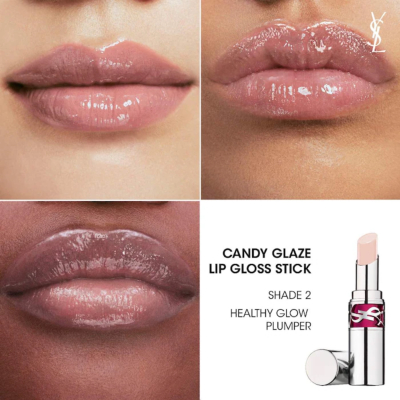Зволожуючий блиск для губ Yves Saint Laurent Candy Glaze Lip Gloss Stick (02 Sweet Pink) 3.2 g (без коробочки, з набору)