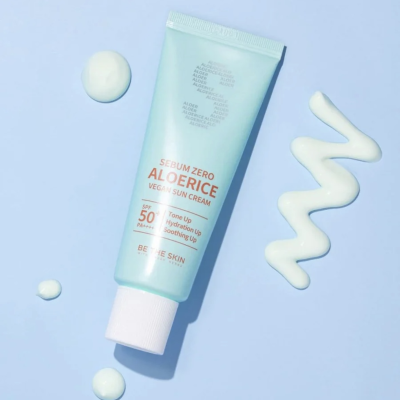 Сонцезахисний крем для чутливої шкіри обличчя Be The Skin Sebum Zero Aloerice Vegan Sun Cream SPF50 (50 ml)
