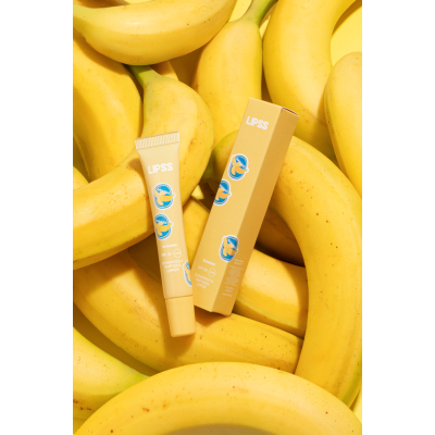 Блиск-ліппер для губ Lipss Ceramides & Peptides Lipper Banana Summer (ніжно-рожевий із срібними блискітками) 10 ml