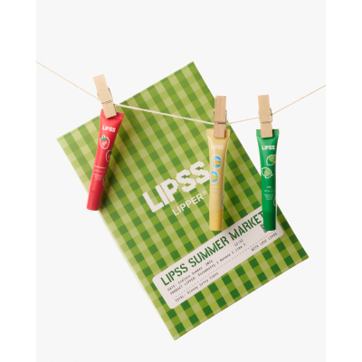 Блиск-ліппер для губ Lipss Ceramides & Peptides Lipper Banana Summer (ніжно-рожевий із срібними блискітками) 10 ml
