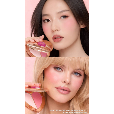 Лимитированная палетка для лица Charlotte Tilbury Beauty Soulmates Face Palette (Pillow Talk Flawless Pink) 13 g