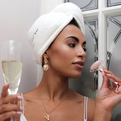 Полотенце-тюрбан для волос Baebrow The Baebun Embroidered Hair Towel