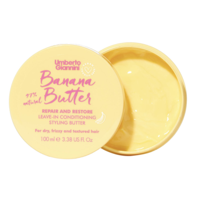 Незмивний кондиціонер для хвилястого волосся Umberto Giannini Banana Leave-In Conditioning Styling Butter 100 ml