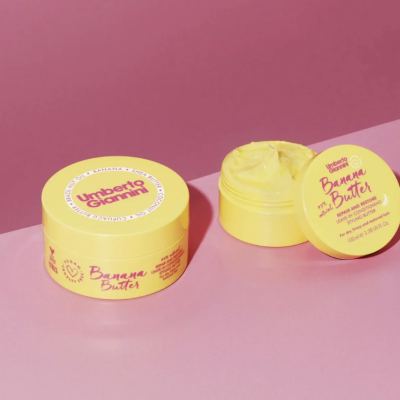 Незмивний кондиціонер для хвилястого волосся Umberto Giannini Banana Leave-In Conditioning Styling Butter 100 ml