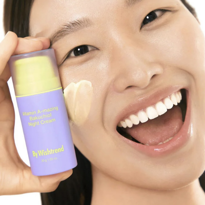 Ночной крем для лица с витамином А и бакучиолом By Wishtrend Vitamin A-mazing Bakuchiol Night Cream 30 g