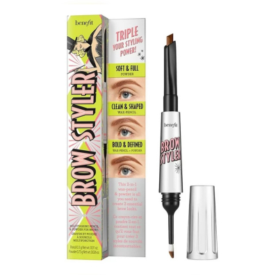 Карандаш-пудра для бровей 2в1 Benefit Brow Styler (3.5 Neutral Medium Brown) полноразмерный