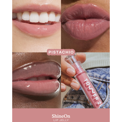 Увлажняющий блеск для губ Tower 28 Beauty ShineOn Milky Lip Jelly Gloss (Pistachio) 3.9 g
