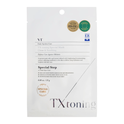 Тканинна маска для освітлення шкіри VT Cosmetics TX-Toning Special Mask (25g)