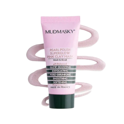 Глиняна маска для обличчя Mudmasky Pearl Polish Superglow Pink Clay Mask 15 ml Mini