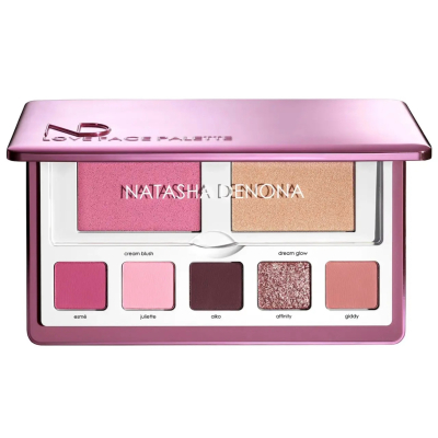 Палитра теней, румяна и хайлайтер Natasha Denona Love Face Eyeshadow & Cheek Essential Palette 14.5 g