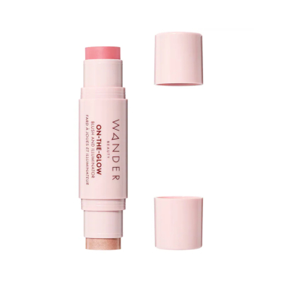 Кремові румʼяна та хайлайтер у стіку Wander Beauty Glow Blush & Illuminator (Petal Pink, Nude Glow) 5.5+6 g