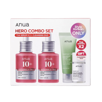 Набор для очищения и сияния кожи Anua Hero Combo Set
