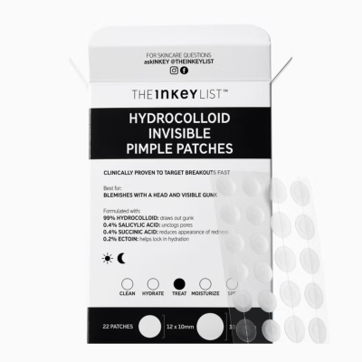 Точечные патчи от прыщей The Inkey List Hydrocolloid Invisible Pimple Patches (22 шт)