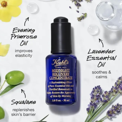 Ночной восстанавливающий концентрат Kiehl's Midnight Recovery Concentrate 4 ml Mini