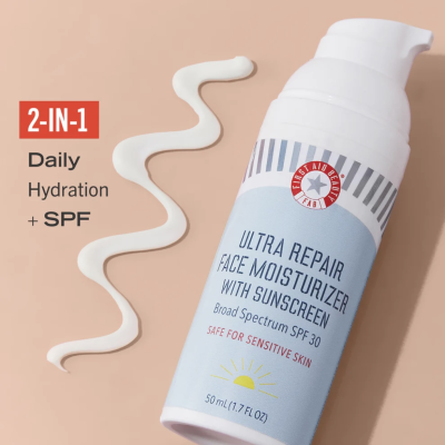 Сонцезахисний крем для обличчя First Aid Beauty Ultra Repair Face Moisturizer With Sunscreen SPF30 (50 ml)
