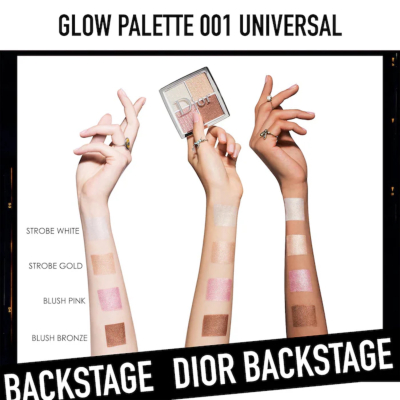 Палетка хайлайтерів Діор Backstage Glow Face Palette ​​​​​​​(001 Pink)