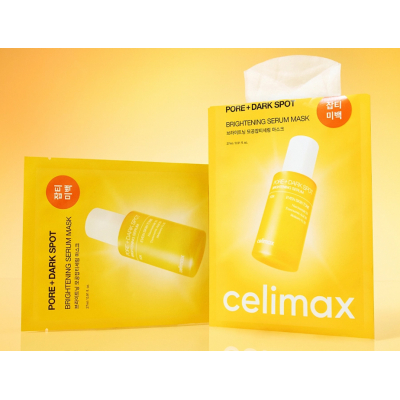 Освітлювальна тканинна маска Celimax Pore + Dark Spot Brightening Serum Mask (27 ml)