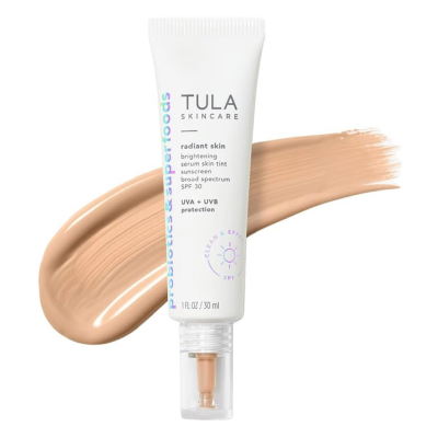 Тонуюча сироватка для обличчя з SPF30 Tula Skincare Radiant Skin Brightening Serum Skin Tint SPF 30 (07 Light Neutral Warm) 30 ml