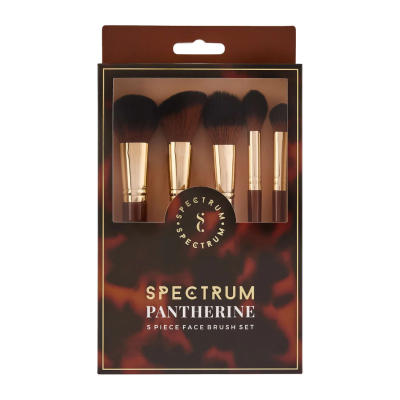 Набір пензлів для макіяжу Spectrum Collections Pantherine 5 Piece Face Brush Set