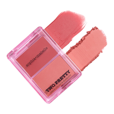 Палетка румʼян Sophia+Mabelle Two Pretty Cream and Satin Blush Duo (Strawberry Sorbet) 6 g
