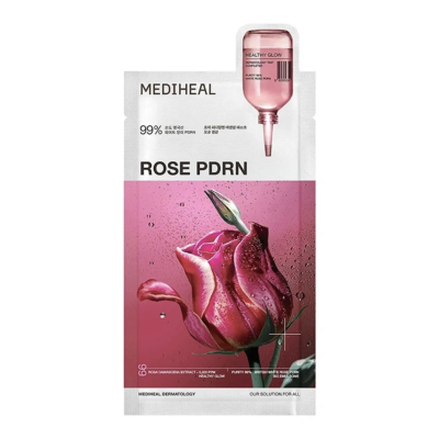 Тканинна маска для обличчя з екстрактом рози Mediheal Rose PDRN Essential Mask Healthy Glow (24 ml)