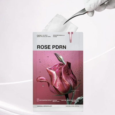 Тканинна маска для обличчя з екстрактом рози Mediheal Rose PDRN Essential Mask Healthy Glow (24 ml)