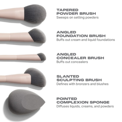 Набір пензлів Morphe ​Face Shaping Essentials Bamboo-Charcoal Infused Face Brush Set