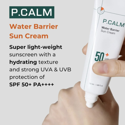 Зволожувальний сонцезахисний крем для обличчя P.CALM Water Barrier Sun Cream SPF50 (50 ml)