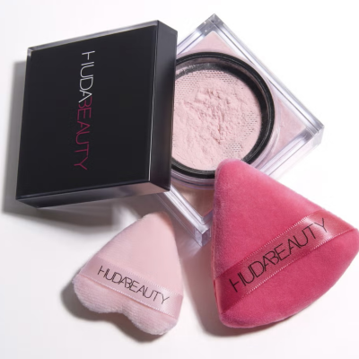 Набір пуховок для пудри Huda Beauty Easy Bake Powder Puff Duo (Малиновий)