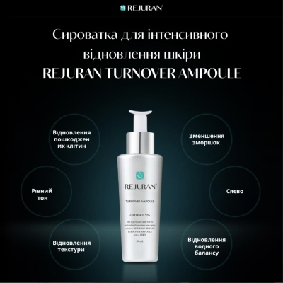 Сироватка для омолодження шкіри обличчя Rejuran Turnover Ampoule c-PDRN 0.5% Renewing Serum 30 ml