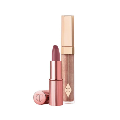 Набор для губ Charlotte Tilbury 90ʼs Pink Rose Gloss & Rose K.i.s.s.i.n.g Lipstick Duo