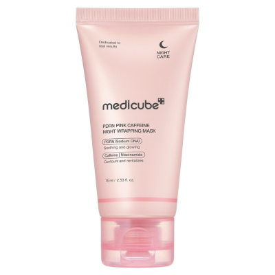 Нічна відновлююча маска-плівка з полінуклеотидами та кофеїном Medicube PDRN Pink Caffeine Night Wrapping Mask 75 ml