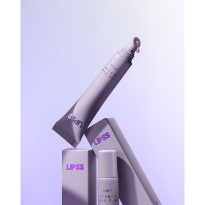 Блиск-ліппер для губ Lipss Ceramides & Peptides Lipper Bye Bye Stress (ліловий із срібними блискітками) 9 ml