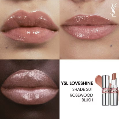 Зволожуюча глянсова помада Yves Saint Laurent Loveshine Lip Oil Lipstick (201 Rosewood Blush) 1.3 g Mini
