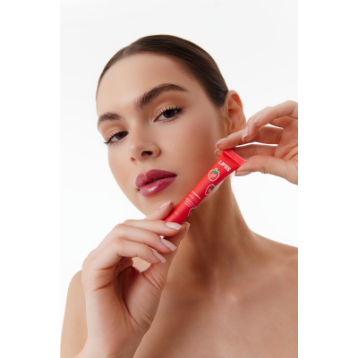 Блиск-ліппер для губ Lipss Ceramides & Peptides Lipper Strawberry Summer (червоний із срібно-червоними блискітками) 10 ml