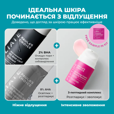 Набір для відлущення і зволоження шкіри Paula's Choice Exfoliation Icons Kit